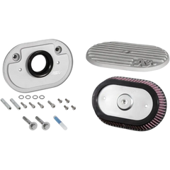 K & N Street Metal Air Intake Kit - Side Drift - Silver - M8 RK-3956S