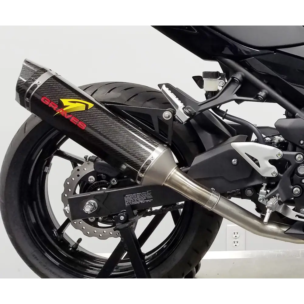 Kawasaki Ninja EX400 Cat Back Slip-on Exhaust Carbon - Parts