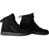 Ladies Hitop Moto Sneaker Ce Black Suede Sz 8