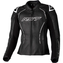 Ladies S1 Ce Jacket Black/White Leather Xs