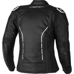 Ladies S1 Ce Jacket Black/White Leather Xs