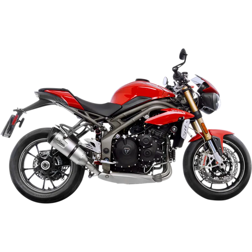 LEOVINCE Factory S Muffler - Stainless Steel - Speed Triple 1050 14237S - E X Haust Group