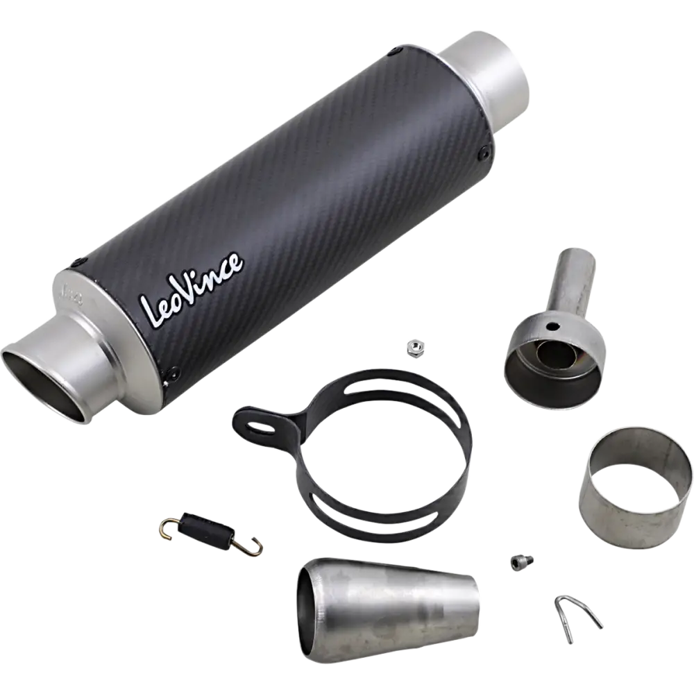 LEOVINCE GP Corsa Matte Muffler - Universal 9736MU - E X Haust Group