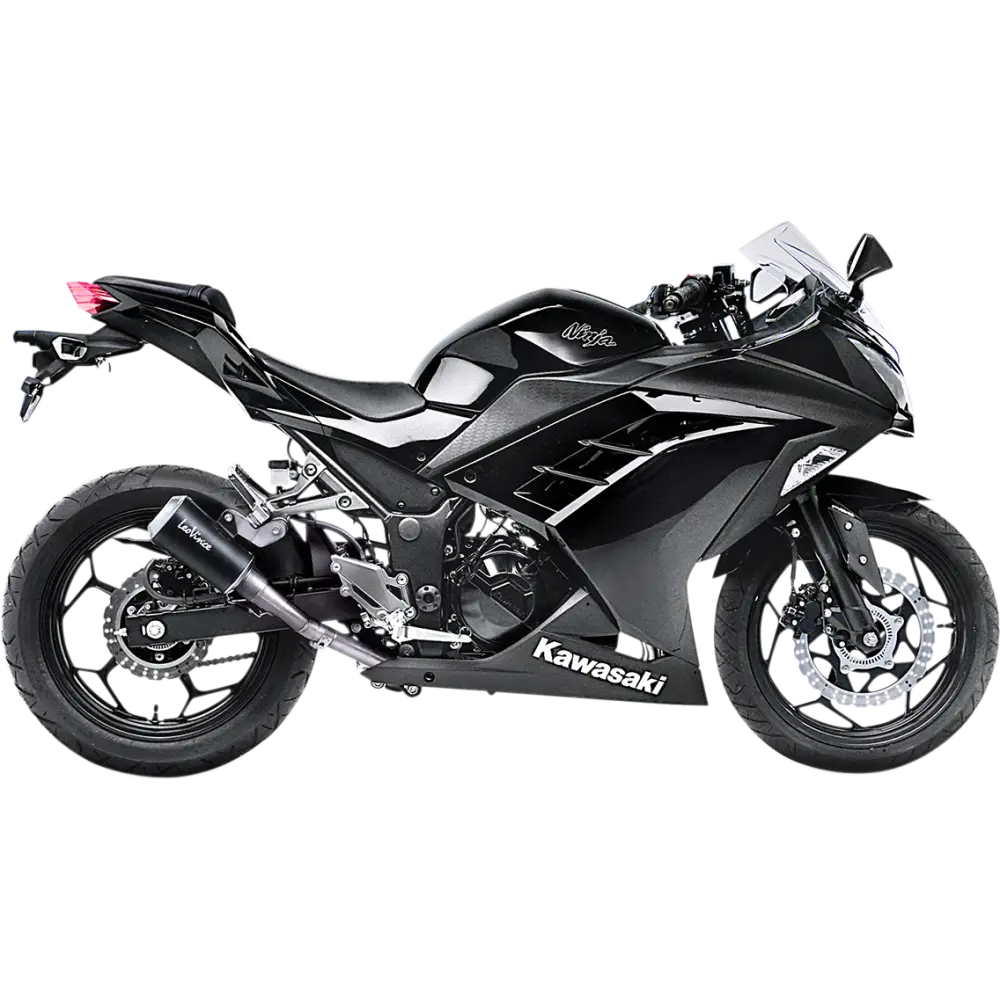 LEOVINCE LV-10 Black Edition Muffler - Ninja 300 15205BU - E X Haust Group