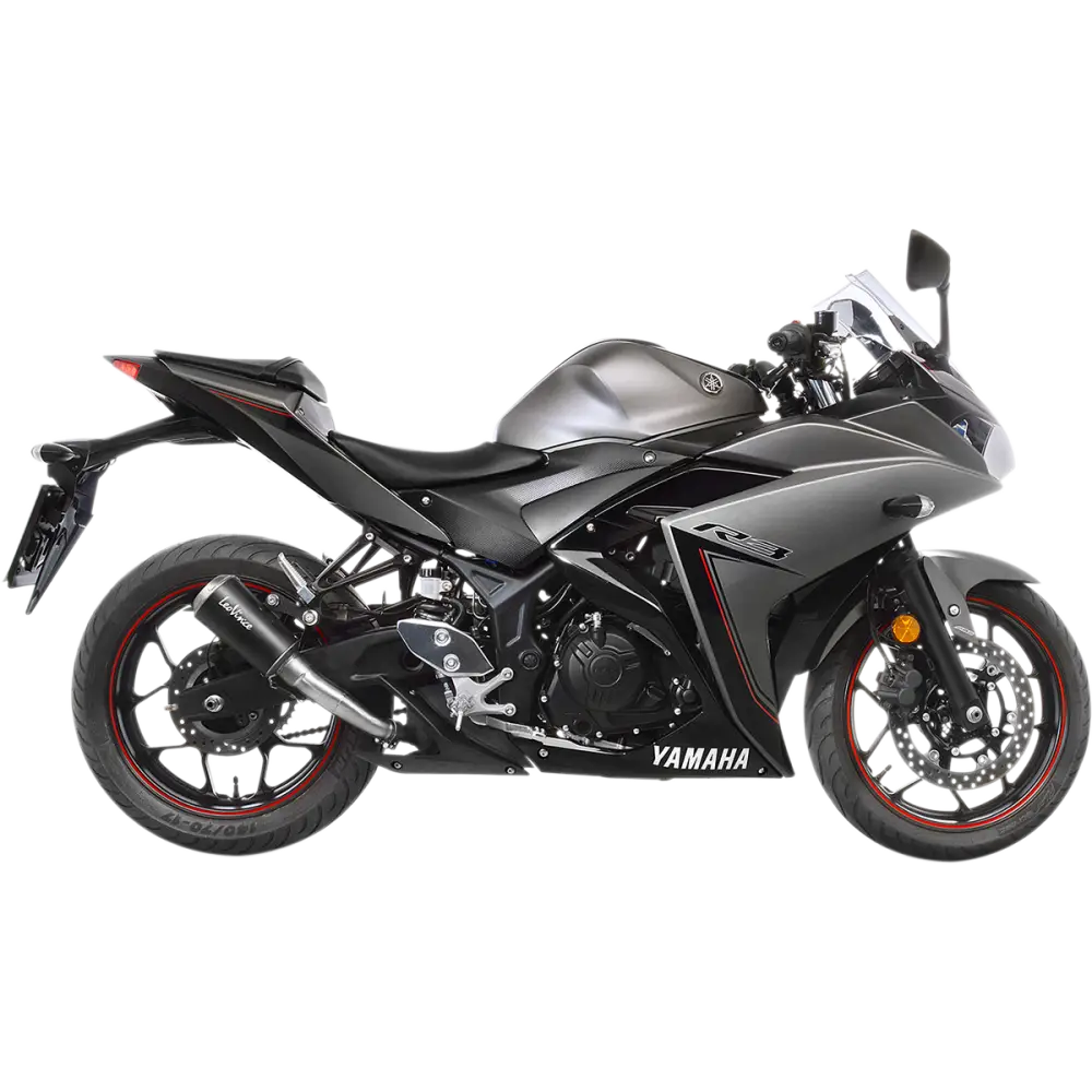 LEOVINCE LV-10 Black Edition Muffler - YZF-R3 15212BU - E X Haust Group