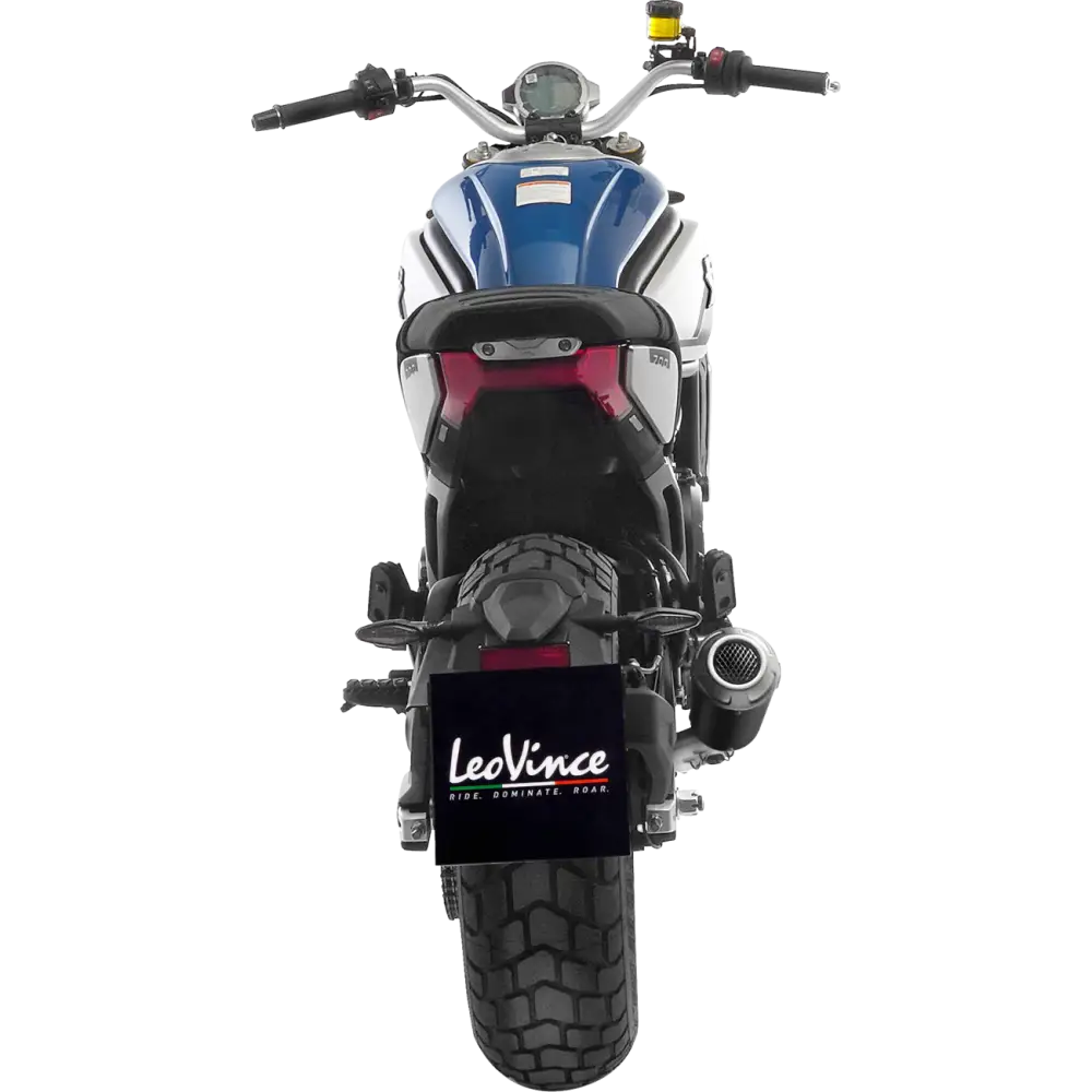 LEOVINCE LV-10 Slip-On Muffler - Black 15256B - E X Haust Group