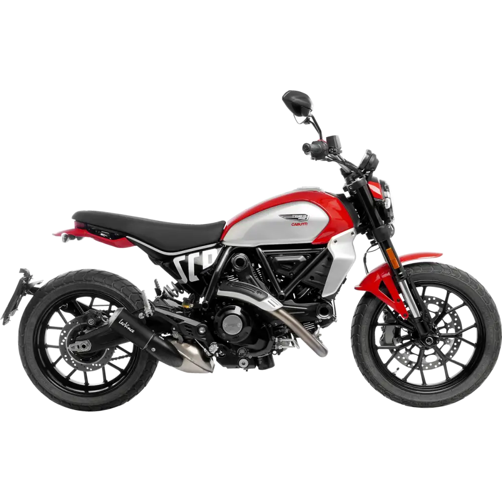 LEOVINCE LV-10 Slip-On Muffler - Black - Stainless Steel 15266B - E X Haust Group