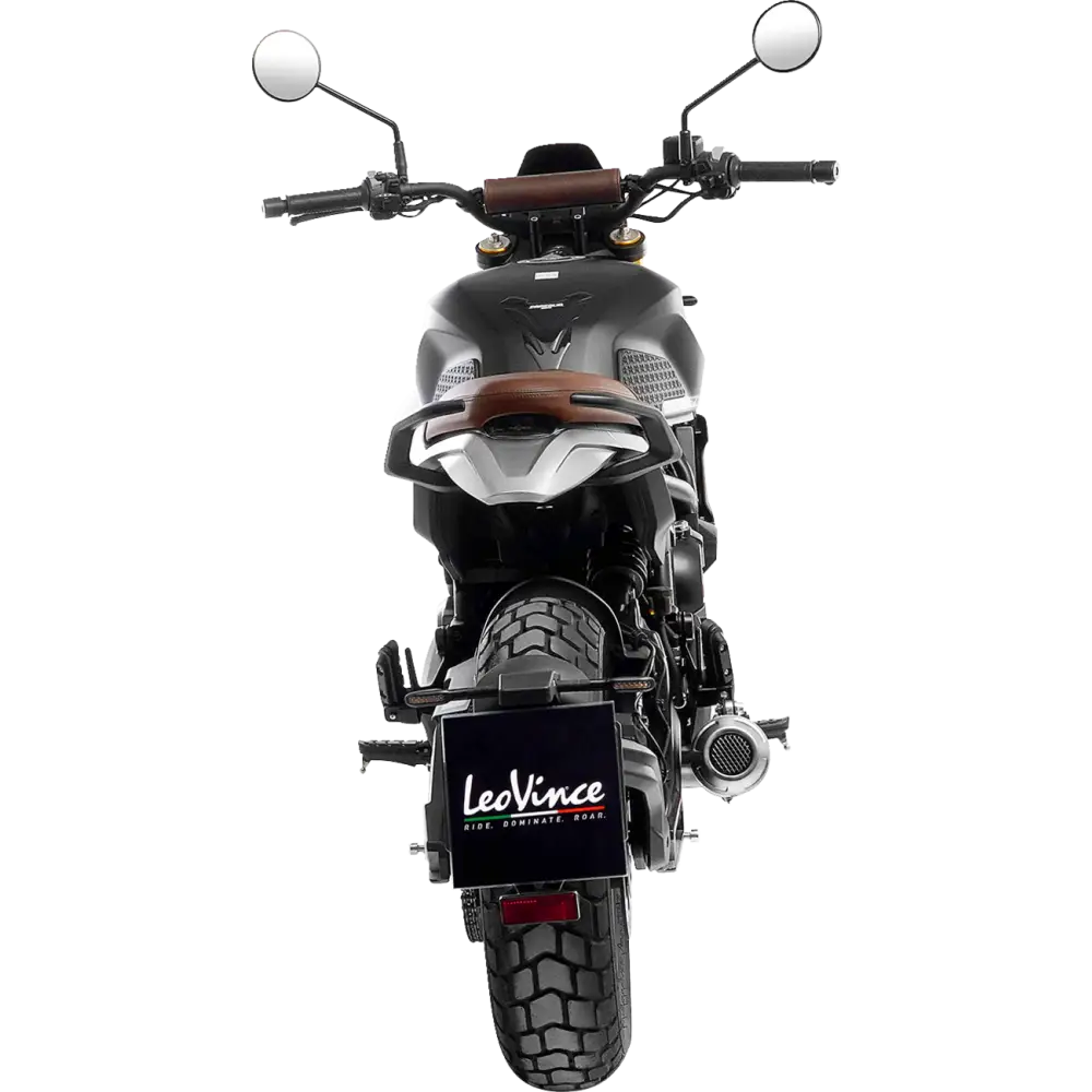 LEOVINCE LV-10 Slip-On Muffler - Black Stainless Steel 15267BU - E X Haust Group