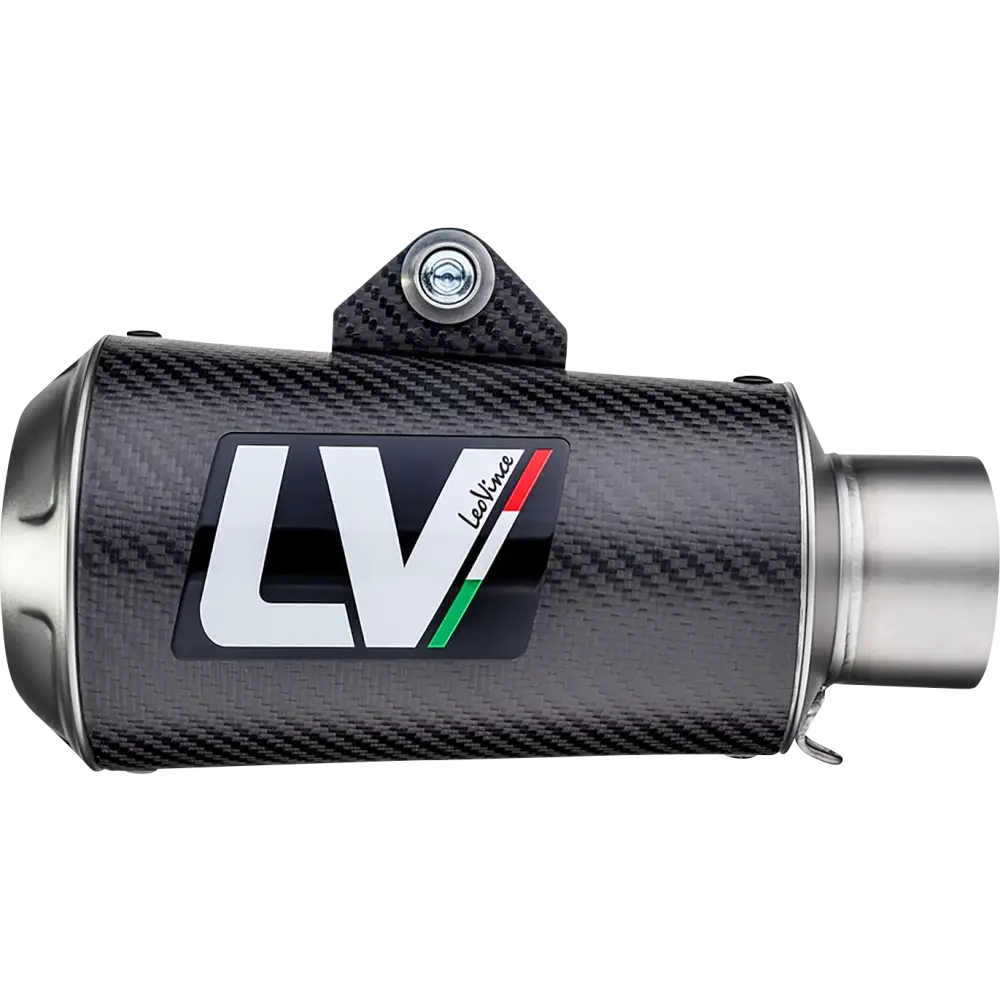 LEOVINCE LV-10 Slip-On Muffler - Carbon Fiber 15242CU - E X Haust Group