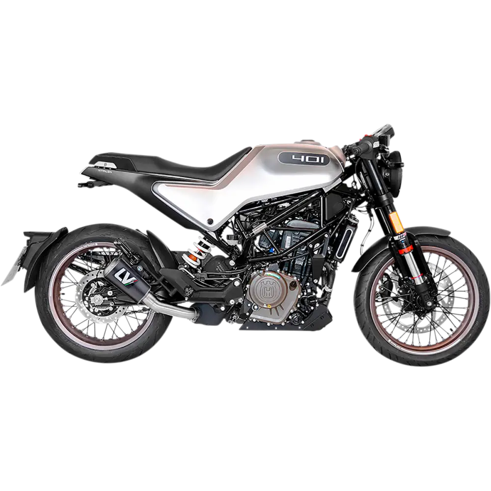 LEOVINCE LV-10 Slip-On Muffler - Carbon Fiber 15242CU - E X Haust Group