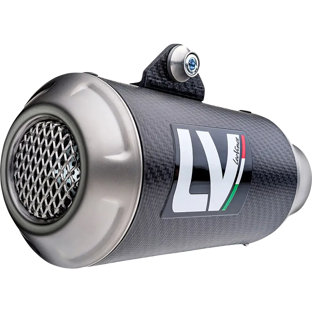 LEOVINCE LV-10 Slip-On Muffler - Carbon Fiber 15242CU - E X Haust Group