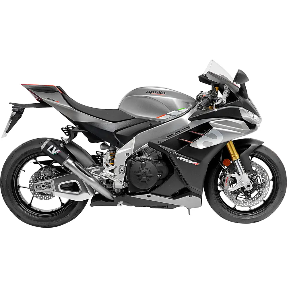 LEOVINCE LV-10 Slip-On Muffler - Carbon Fiber 15248CU - E X Haust Group