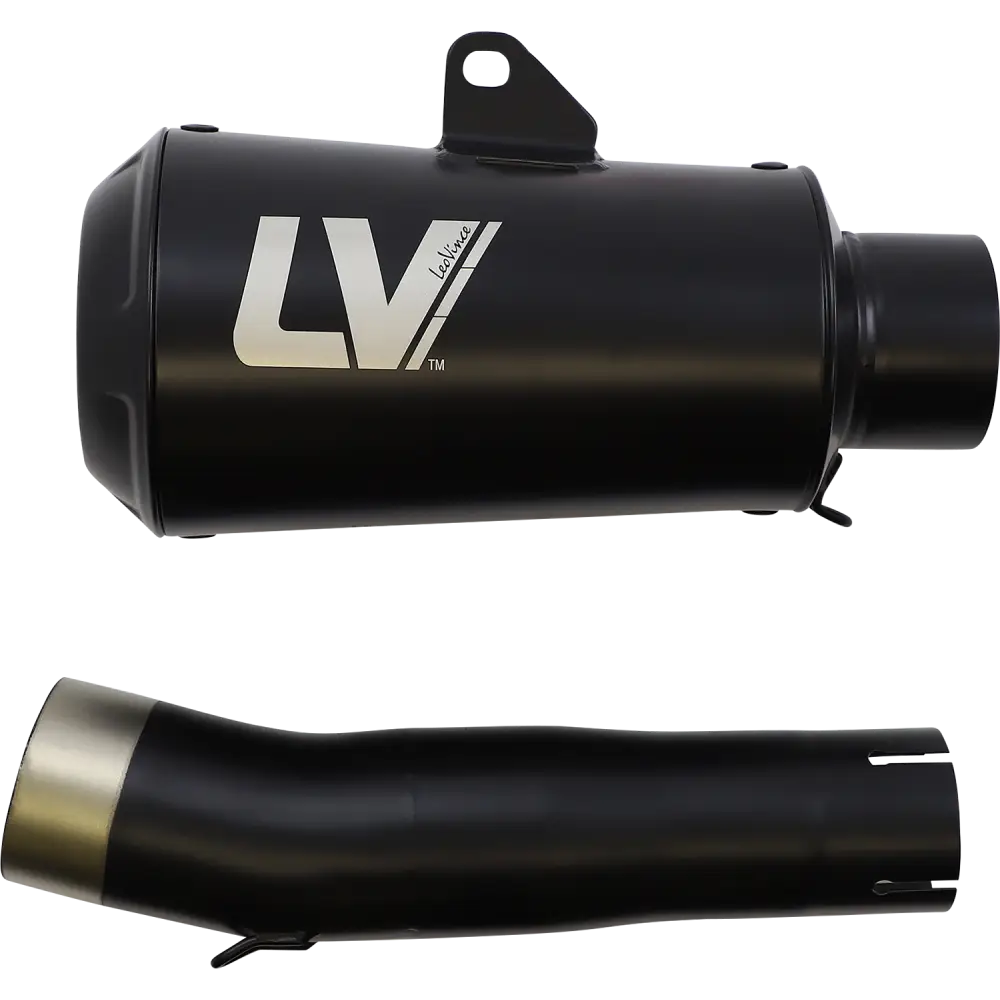 LEOVINCE LV-10 Slip-On Muffler - Full Black 15215FBU - E X Haust Group
