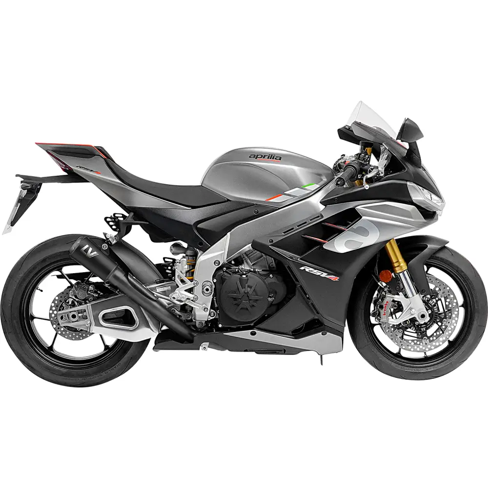 LEOVINCE LV-10 Slip-On Muffler - Full Black 15248FBU - E X Haust Group