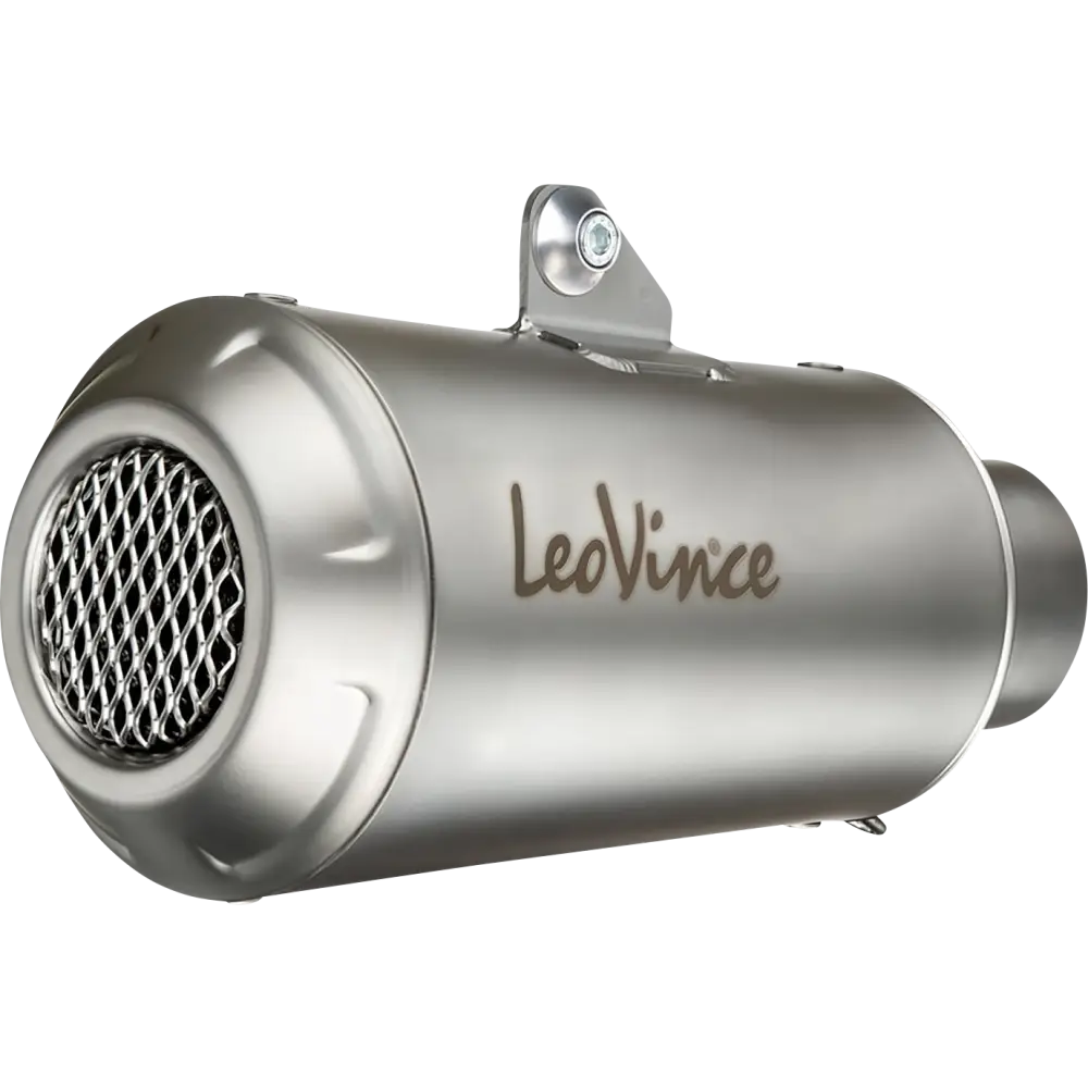 LEOVINCE LV-10 Slip-On Muffler - Stainless Steel 15226 - E X Haust Group