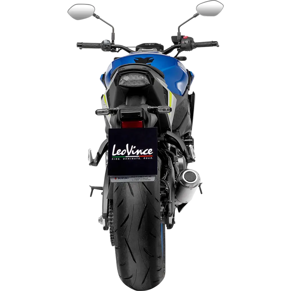 LEOVINCE LV-10 Slip-On Muffler - Stainless Steel 15245 - E X Haust Group