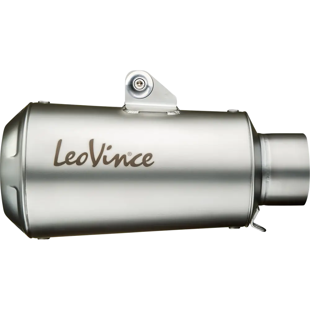 LEOVINCE LV-10 Slip-On Muffler - Stainless Steel 15245 - E X Haust Group