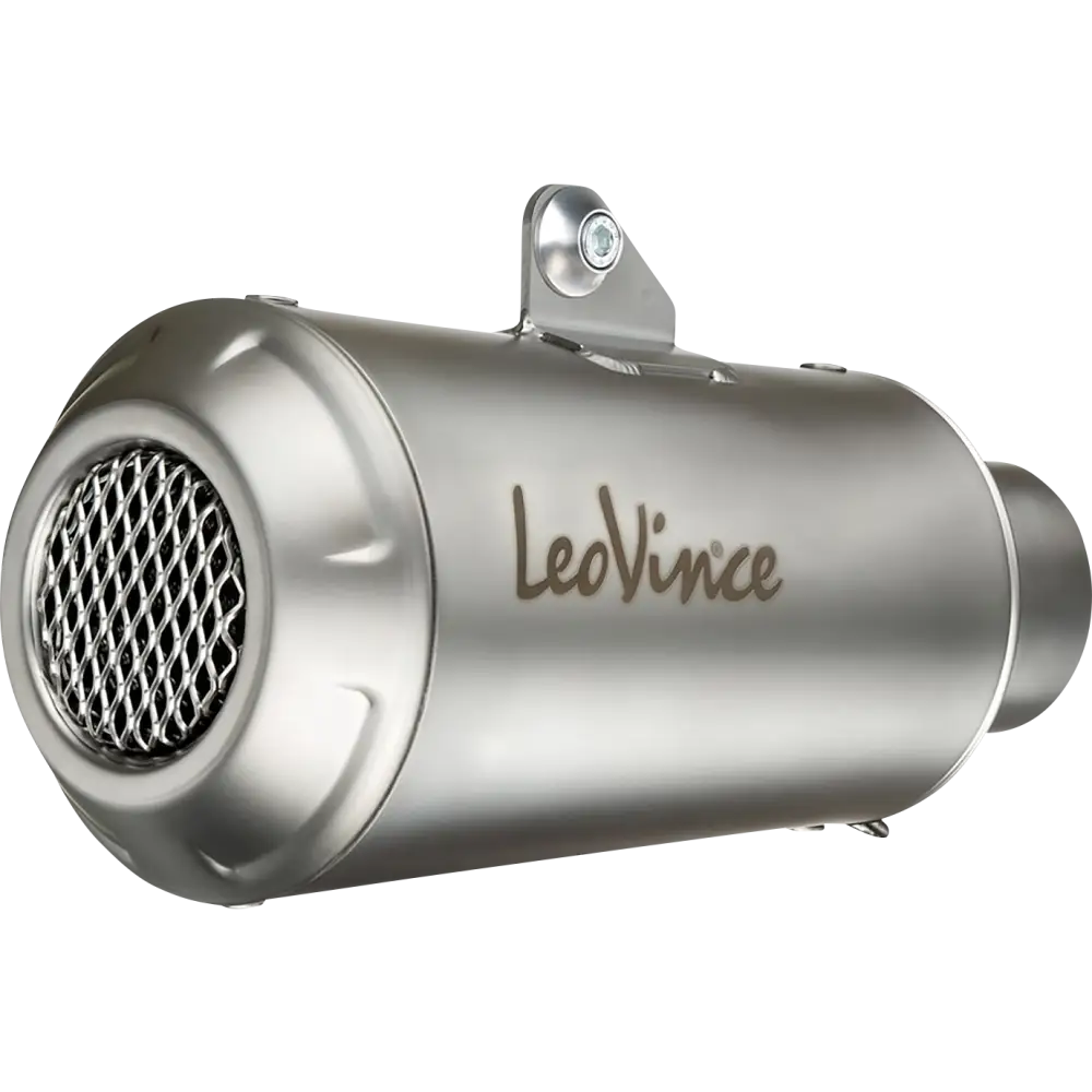 LEOVINCE LV-10 Slip-On Muffler - Stainless Steel 15245 - E X Haust Group