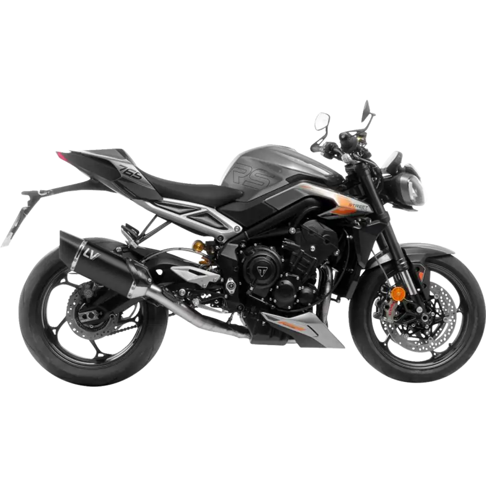 LEOVINCE LV-14 R Exhaust System - 3-into-1 - Black - Street Triple 766 R/RS 15608BU
