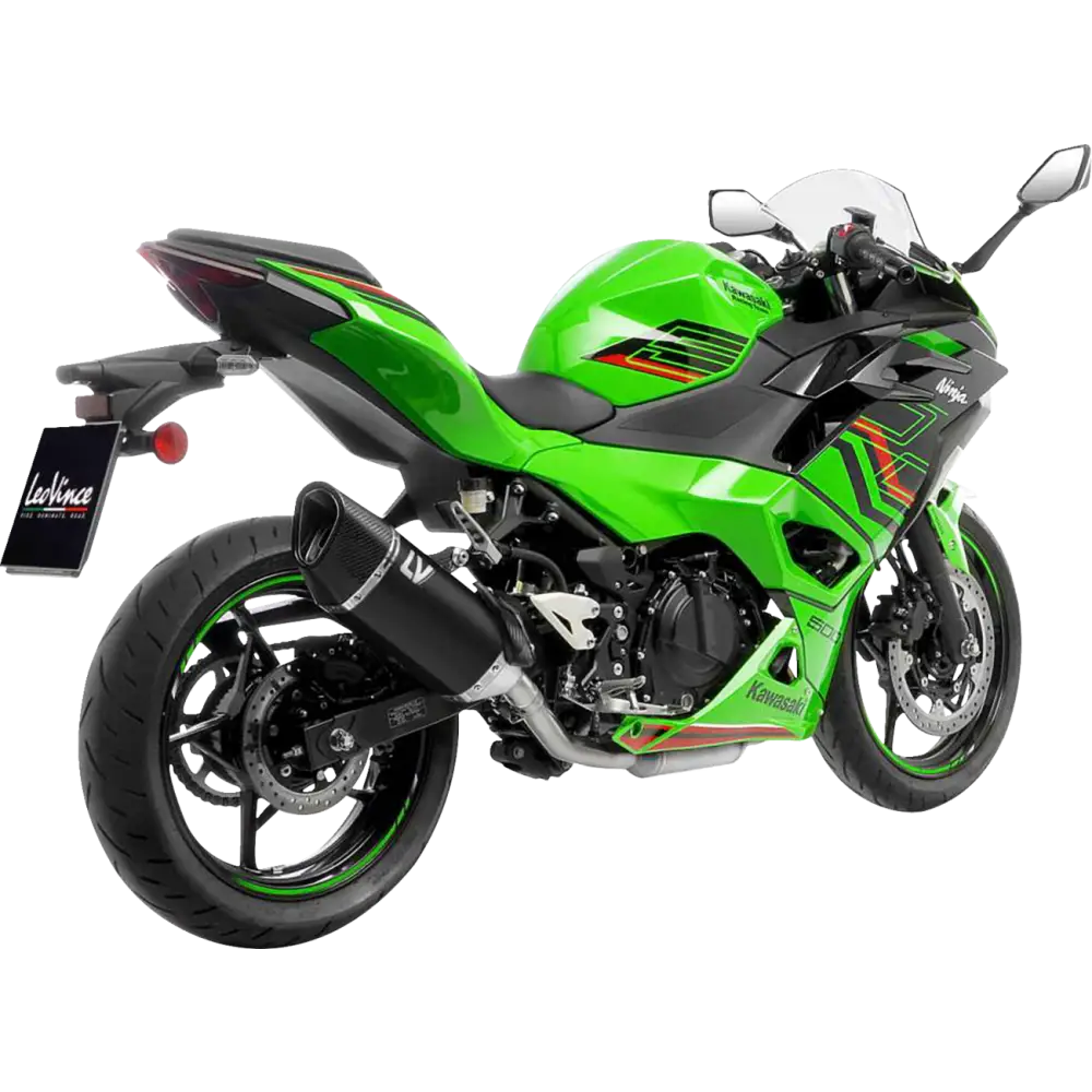 LEOVINCE LV-14 R Slip-On Muffler - Black Edition - Z/Ninja 400/500 15607BU