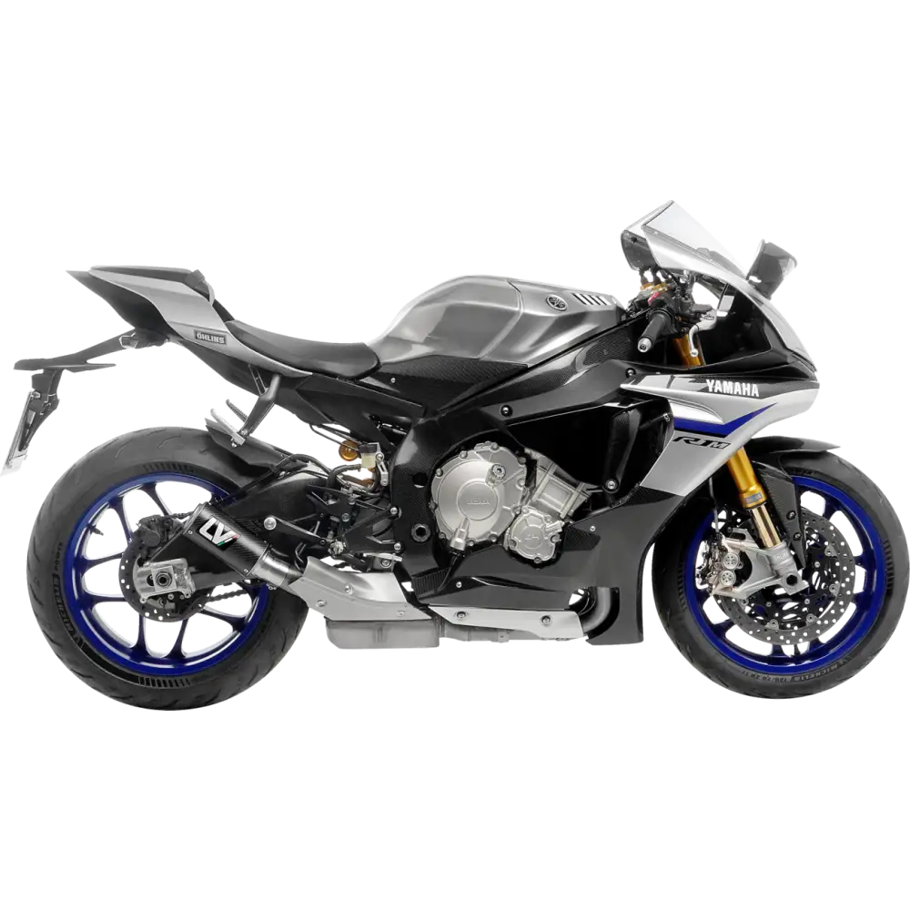 LEOVINCE LV Corsa Slip-On Muffler - Carbon Fiber 15408CU - E X Haust Group