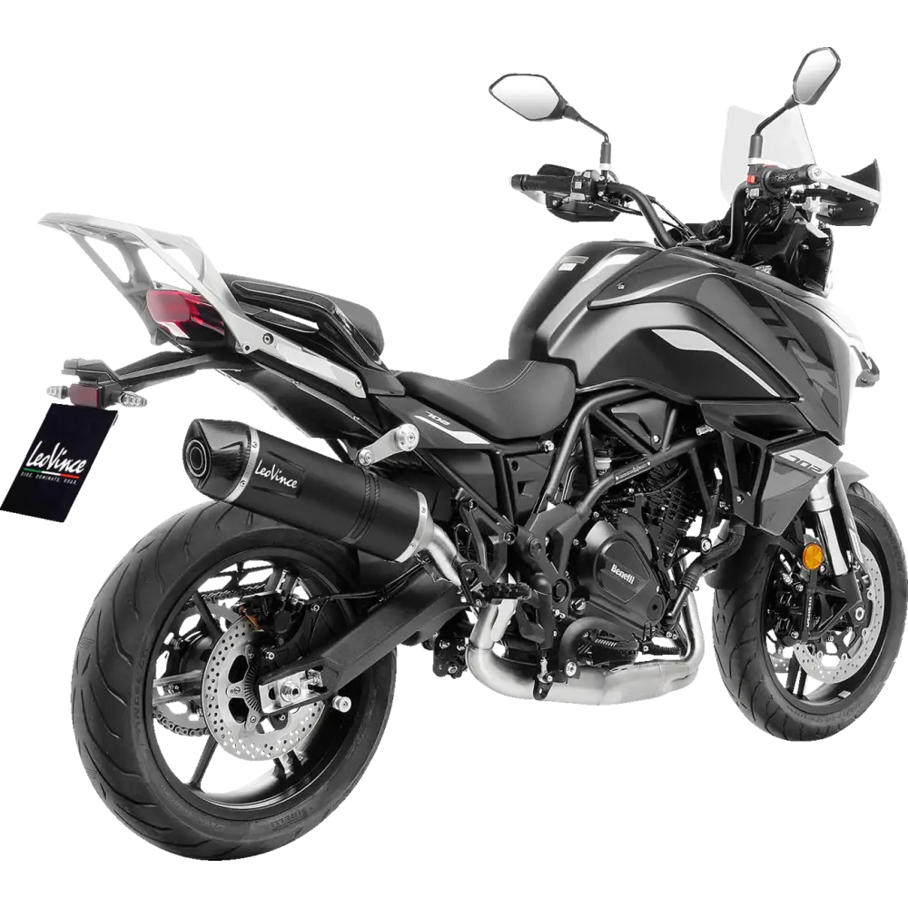 LEOVINCE LV One EVO Slip-On Muffler - Black - Stainless Steel 14446EBU - E X Haust Group