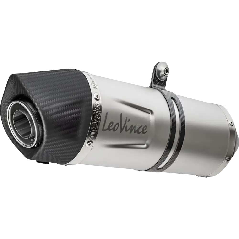 LEOVINCE LV One Evo Slip-On Muffler - Stainless Steel 14383EU - E X Haust Group