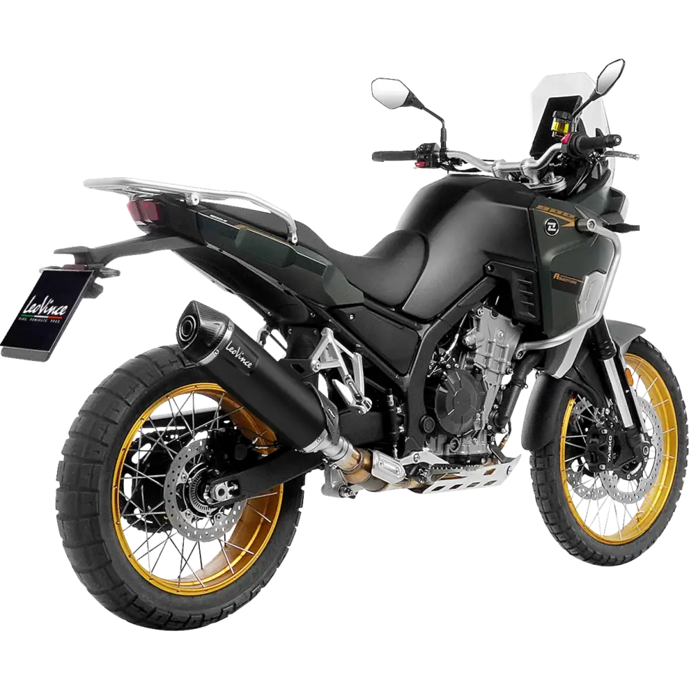 LEOVINCE LV OneSlip-On Muffler - Black Stainless Steel 14451EBU - E X Haust Group