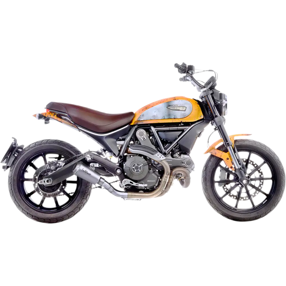 LEOVINCE Stainless Steel LV-10 Muffler for Scrambler 15206U - E X Haust Group