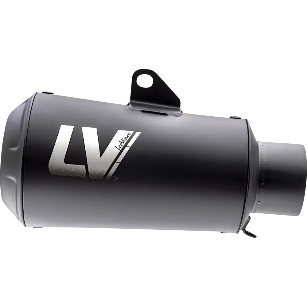 LEOVINCE Universal LV-10 Slip-On Muffler - Full Black 9746FBU - E X Haust Group