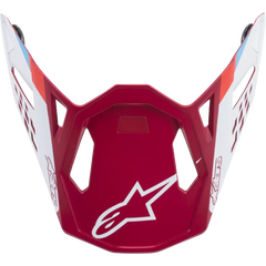 M8 Contact Helmet Visor Red/White