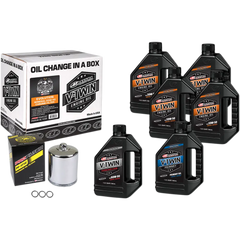 MAXIMA RACING OIL Evolution Mineral 20W-50 Oil Change Kit - Chrome Filter 90-069016PC