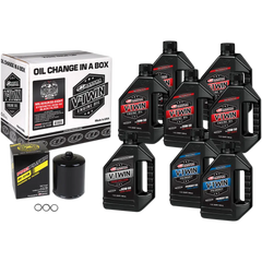 MAXIMA RACING OIL M8 Synthetic 20W-50 Oil Change Kit - Black Filter 90-129018PB
