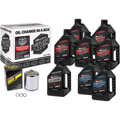 MAXIMA RACING OIL M8 Synthetic 20W-50 Oil Change Kit - Chrome Filter 90-129018PC