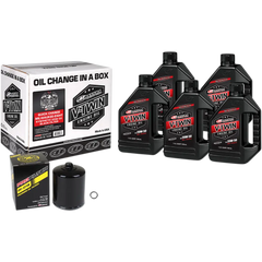 MAXIMA RACING OIL Quick Change M8 Synthetic 20W-50 Oil Change Kit - Black Filter 90-129015PB
