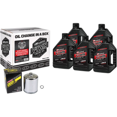 MAXIMA RACING OIL Quick Change M8 Synthetic 20W-50 Oil Change Kit - Chrome Filter 90-129015PC