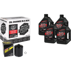 MAXIMA RACING OIL Quick Change Twin Cam Synthetic 20W-50 Oil Change Kit - Black Filter 90-119014PB