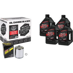 MAXIMA RACING OIL Quick Change Twin Cam Synthetic 20W-50 Oil Change Kit - Chrome Filter 90-119014PC