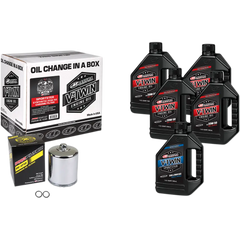 MAXIMA RACING OIL Sportster Synthetic 20W-50 Oil Change Kit - Chrome Filter 90-119015PC
