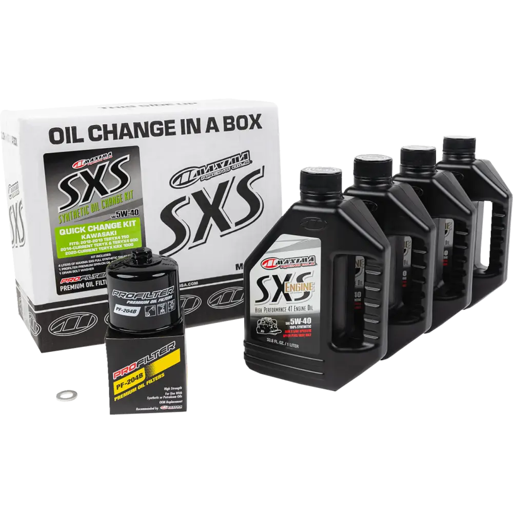 MAXIMA RACING OIL SXS Synthetic Oil Change Kit - Kawasaki Teryx - 5W40 90-469013-KRX