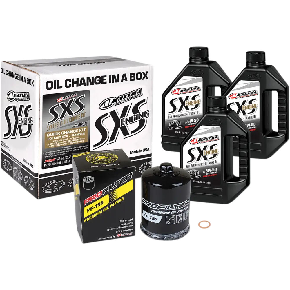 MAXIMA RACING OIL SXS Synthetic Oil Change Kit - Polaris - 5W-50 90-189013