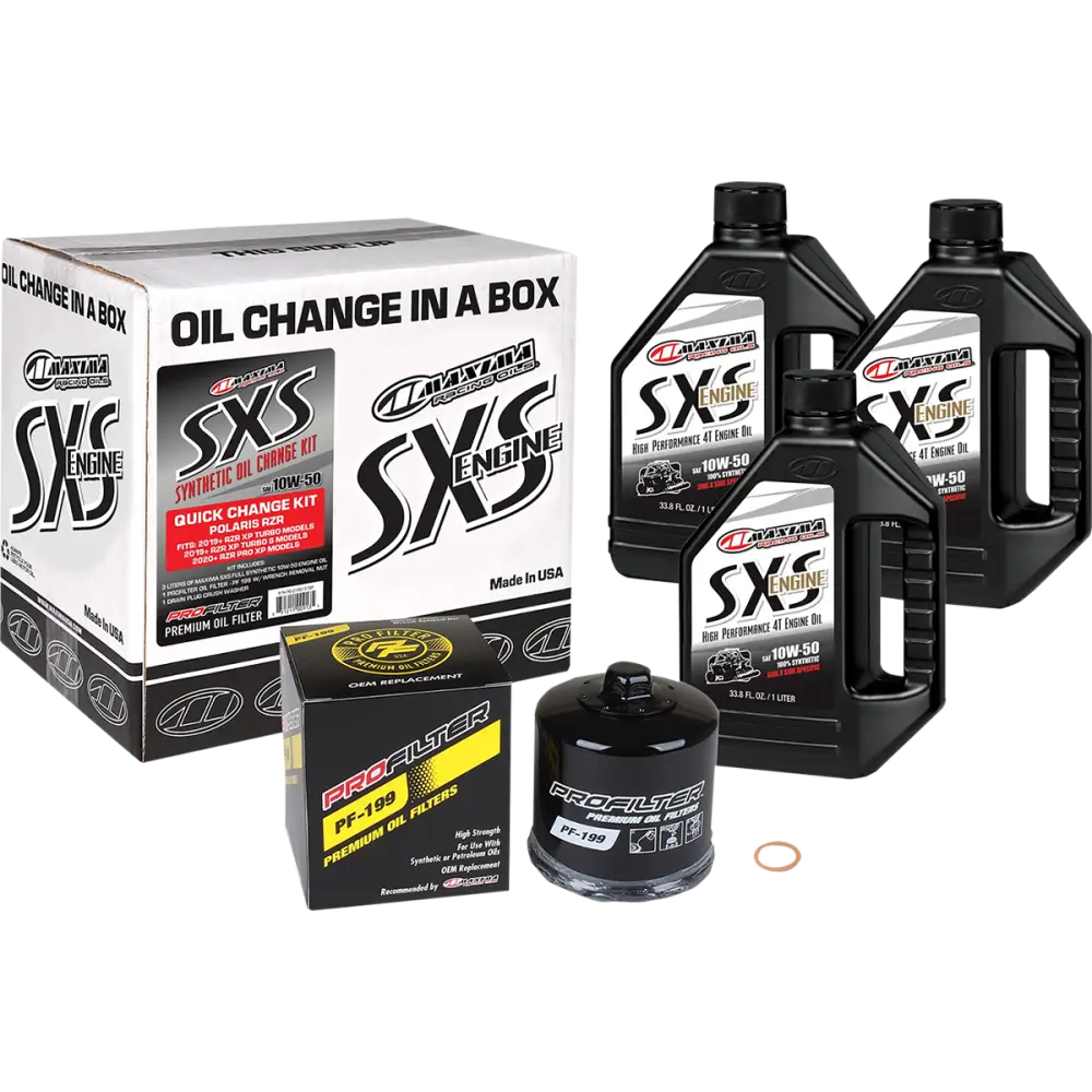 MAXIMA RACING OIL SXS Synthetic Oil Change Kit - Polaris Turbo - 10W-50 90-219013-TXP