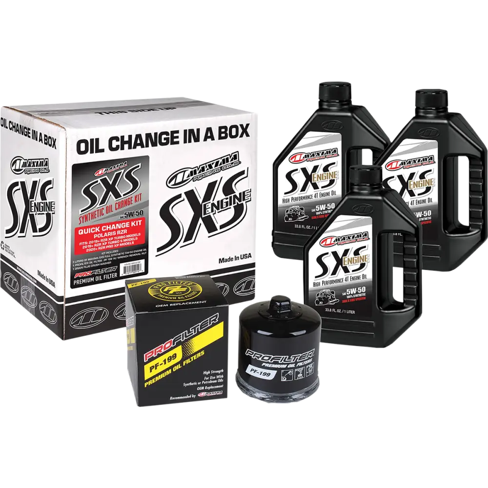 MAXIMA RACING OIL SXS Synthetic Oil Change Kit - Polaris Turbo - 5W-50 90-189013-TXP