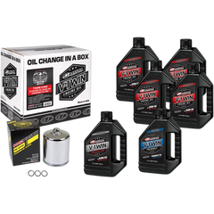 MAXIMA RACING OIL Twin Cam Synthetic 20W-50 Oil Change Kit - Chrome Filter 90-119016PC