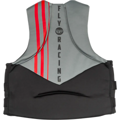 Neoprene Flotation Vest Black/Grey/Red Md