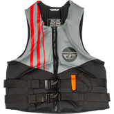 Neoprene Flotation Vest Black/Grey/Red Md