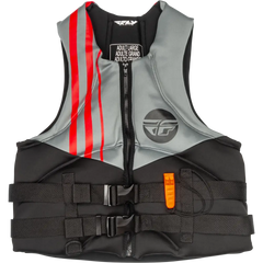 Neoprene Flotation Vest Black/Grey/Red Md