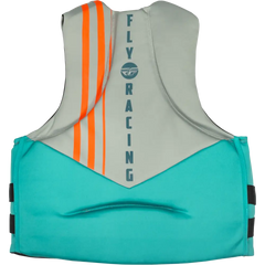 Neoprene Flotation Vest Teal/Grey/Orange Sm