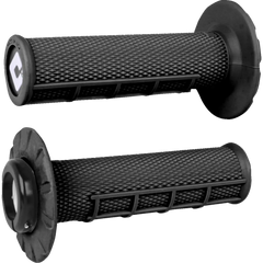 ODI Half Waffle v2.1 Lock-On Grips - ATV/MX - Black/Black J33HWB-B