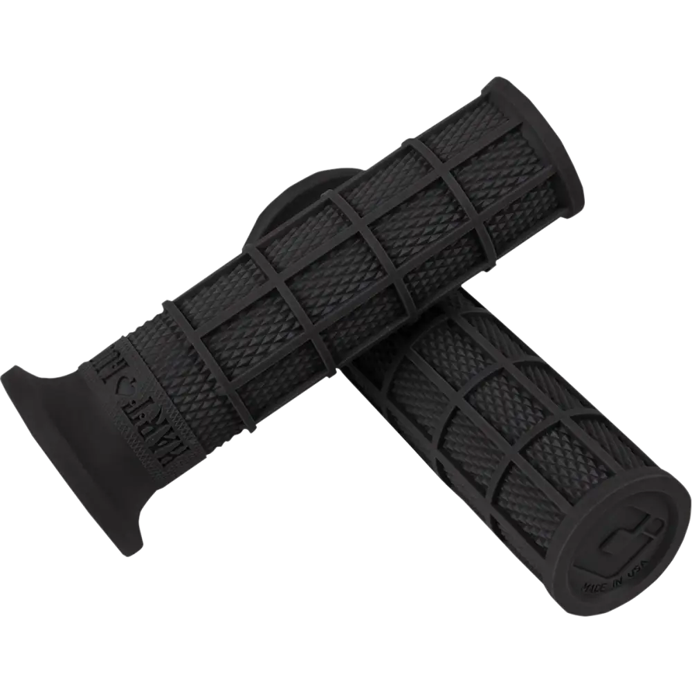 ODI Hart-Luck Signature Full-Waffle Slip-On Grips - Black V02FWB